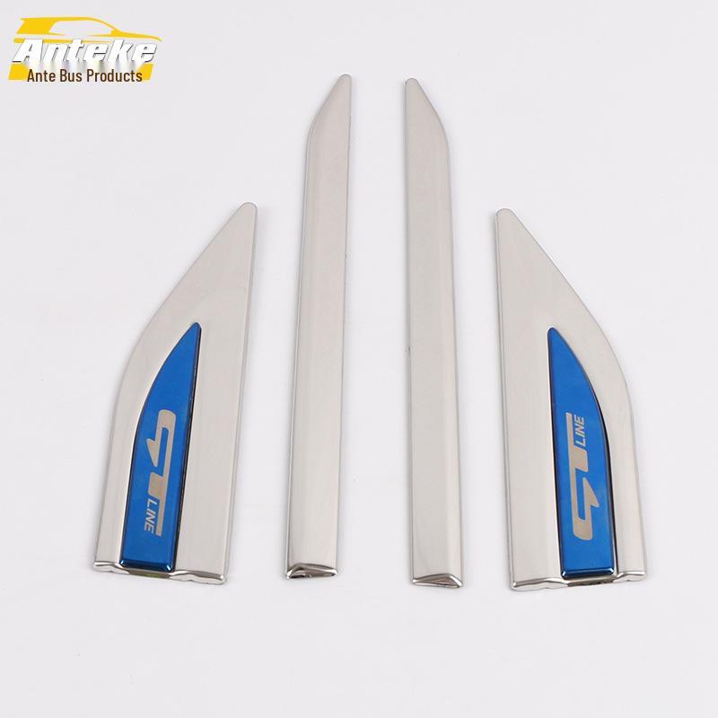 Fits '19 K3: Stainless Steel Fender Side Marker Trim Stickers - Car Accessories