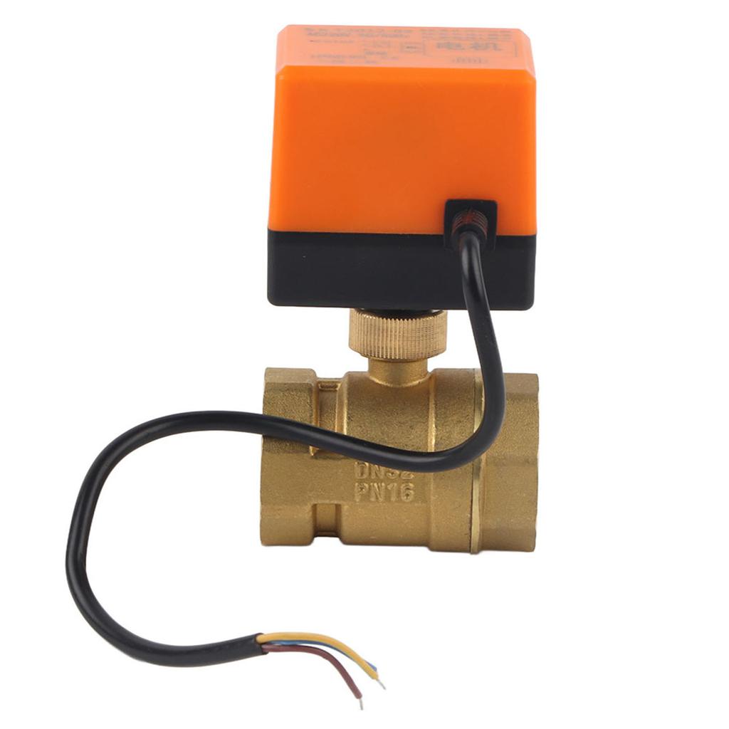 1 шт. AC 220 В G114 DN32 2-ходовой 3-проводной 2-точечный латунный электрический моторизованный шаровой кран