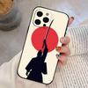 Japanese Bushido Samurai Phone Case For iPhone 17,16,15,14,13,12,11 Plus,Pro Max,XS,Soft Silicone Black Cover