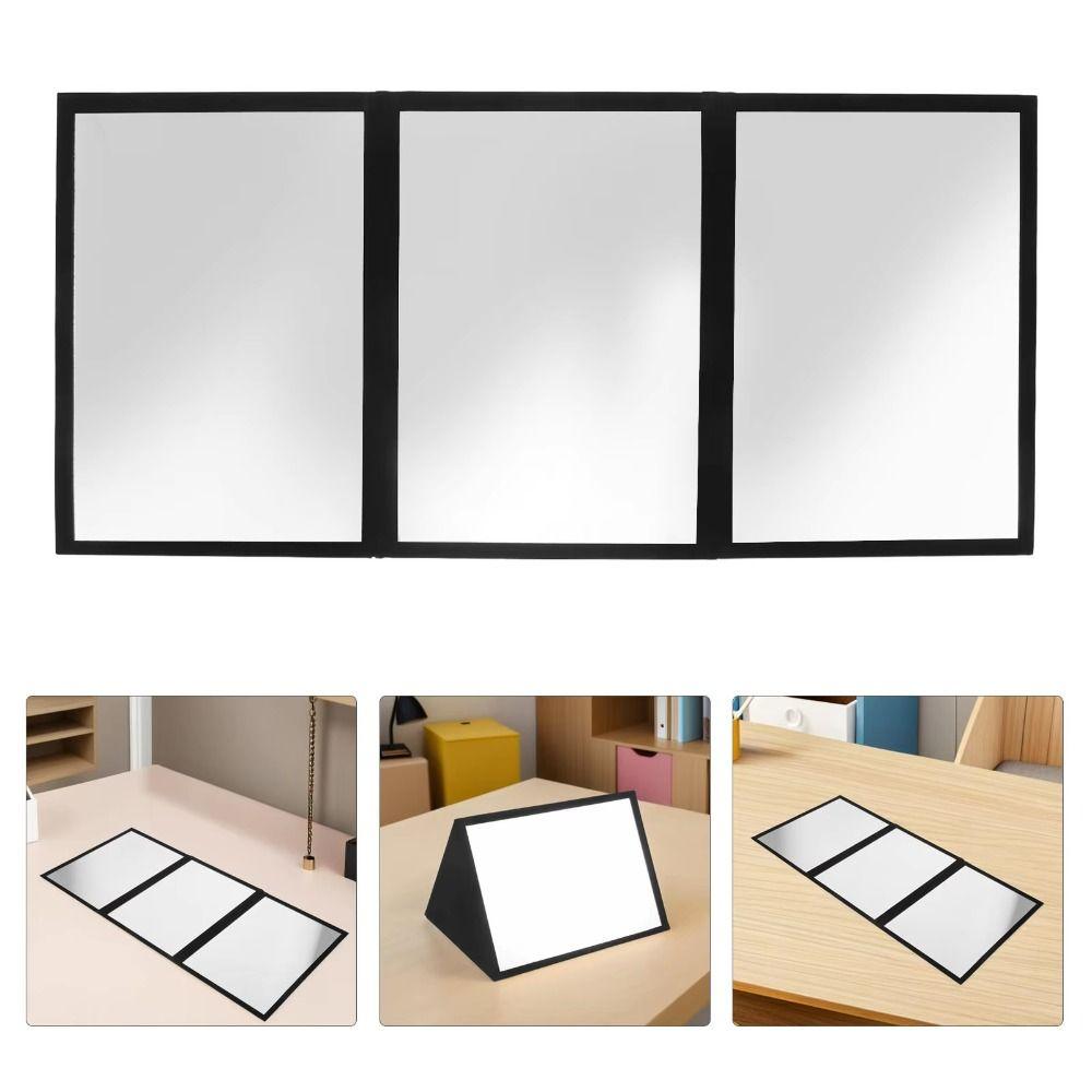 Stage Illusion Practicing Mirror Gimmick Accessories Magic Tricks Mirror 3-Way Mirror Interactive