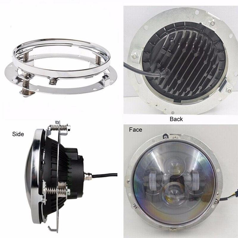 7-дюймовый монтажный кронштейн для светодиодной фары, круглое кольцо, кронштейны для держателя лампы для Jeep Wrangler JK TJ