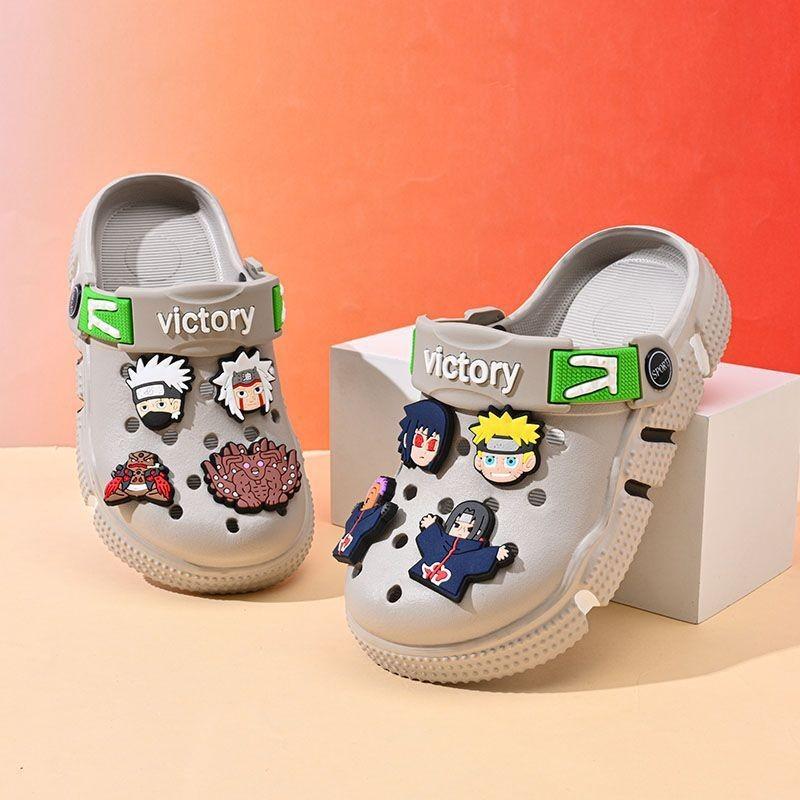 Стильные летние детские кроксы, модные дышащие нескользящие пляжные туфли для детей