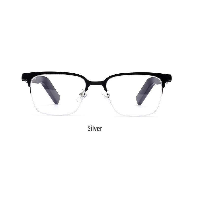Smart Touch AI Bluetooth Glasses with Metal Frame and Thin Legs for Calls and Music.