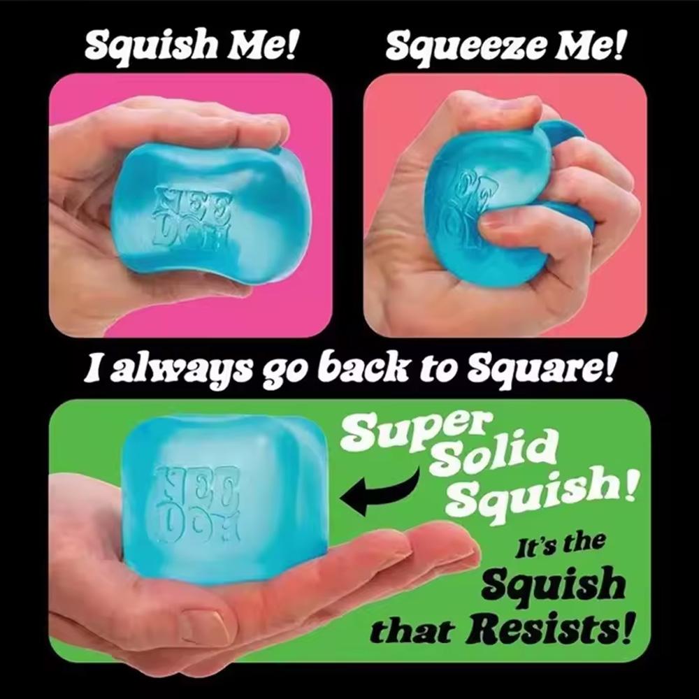 Schylling NeeDoh Nice Cube Сенсорная игрушка-сквиш с супер-плотной текстурой для снятия стресса и тревоги Сенсорный инструмент Игрушки-антистресс
