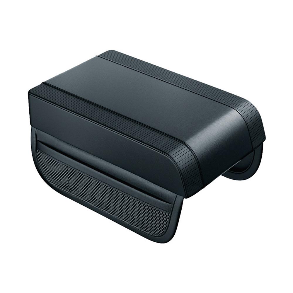 Car Armrest Storage Box Mat Leather and Memory Foam Car Center Console Cover Armrest Heighten Cover