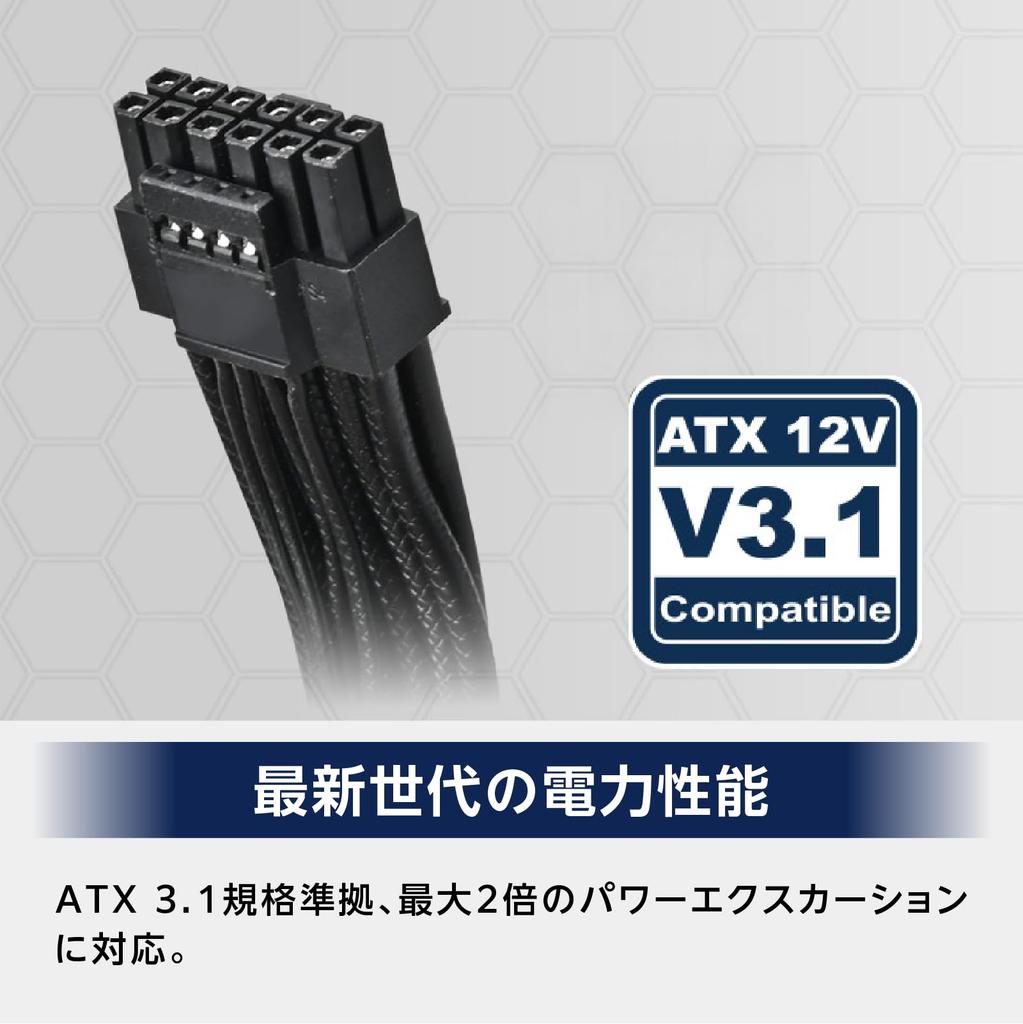 Блок питания Silverstone 850 Вт SST-TR850R-GF ATX 3.1 PCIe 5 Фиксированный кабель Cybenetics Gold (Авторизованный японский дистрибьютор)