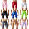 Mens Swimsuit Glossy Solid Color Shorts Swimwear Gym Sport Fitness Gym Elastic Waistband Swimming Surfing Short Leggings