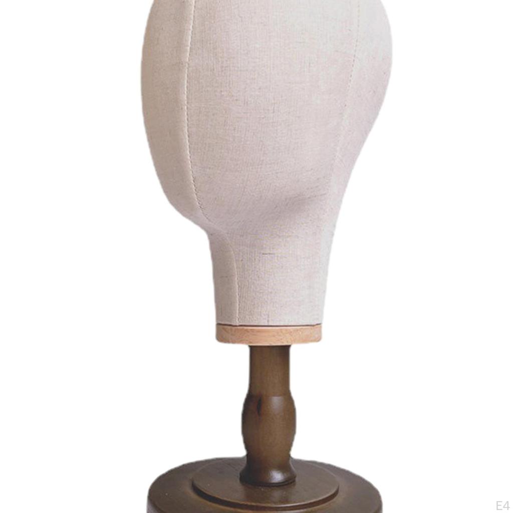 Canvas Mannequin Head Hat Display Multipurpose Manikin Model Wig for Headset