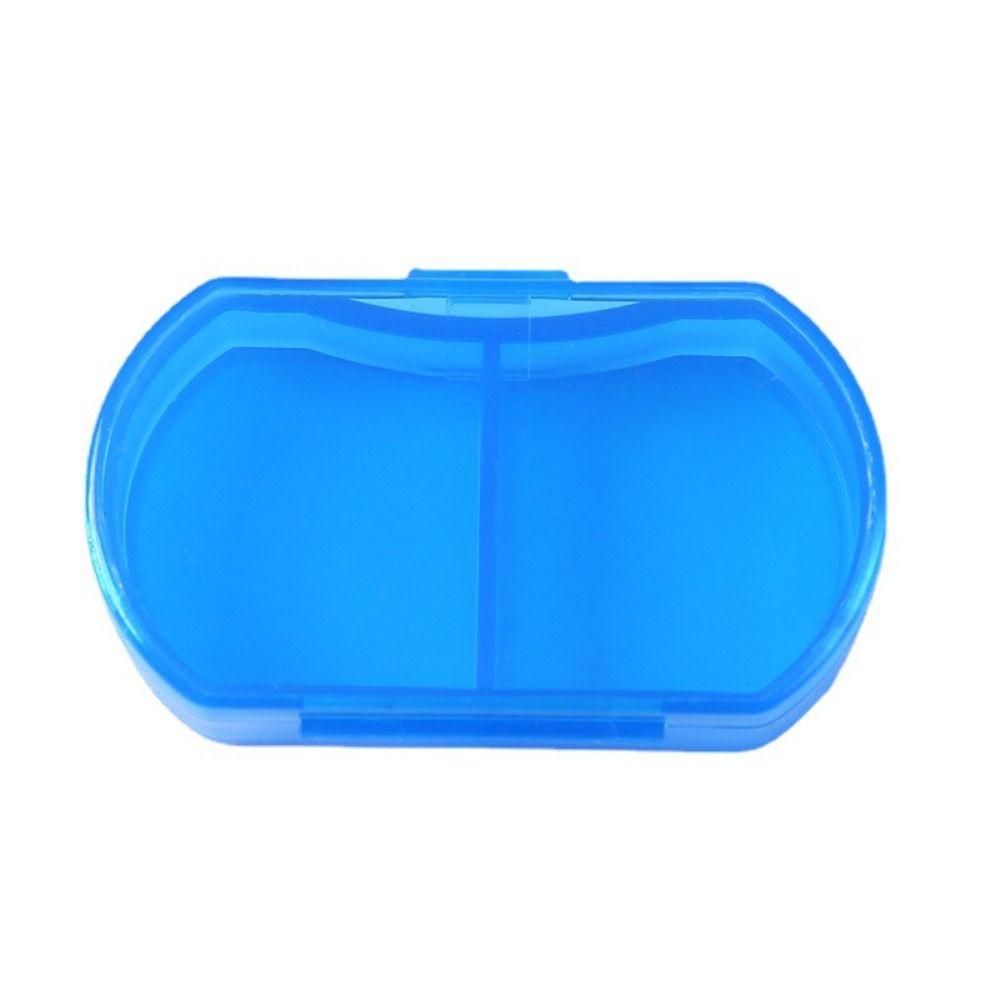 With Lid Mini Medicine Box Snap-on design Pill Packing Box Simple 2-gird Pill Box  Storage Box