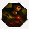 1pc Lord of the Rings volcano Automatic Folding Umbrella - Compact 8-Rib Design, Durable Plastic & Iron1286L