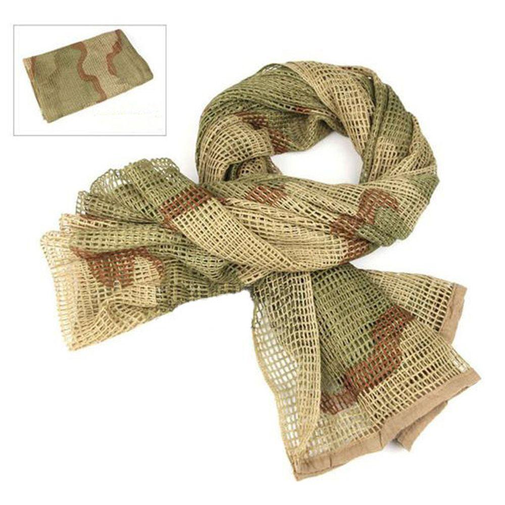Outdoor Sport Head Shawl Camouflage Mesh Net Camo Scarfs Camping Scarf Neck Scarf Cycling Scarf
