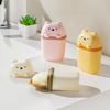 Soap Box Holder Portable Compact Design Cartoon Bear Soap Dish Waterproof Travel