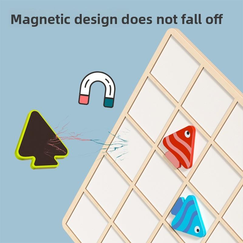 Fish Matching Wooden Toy Children Logic Skills Early Education Interactive Game