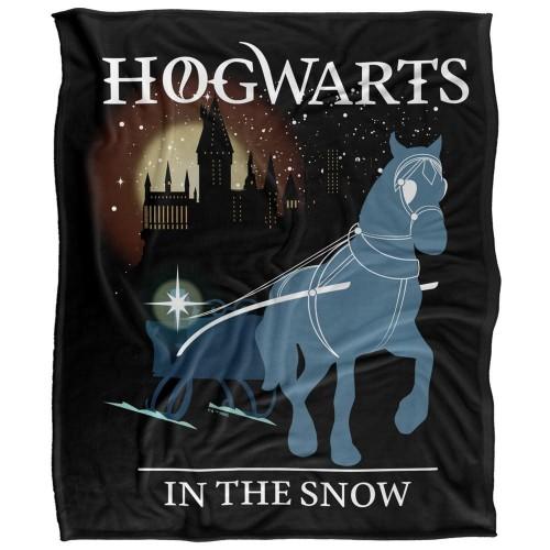 Harry Potter Christmas In The Snow Hogwarts Blanket