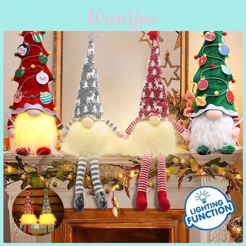 Incredibly Soft Christmas Gnomes With Led Lights Plush Dolls Xmas Ornament
