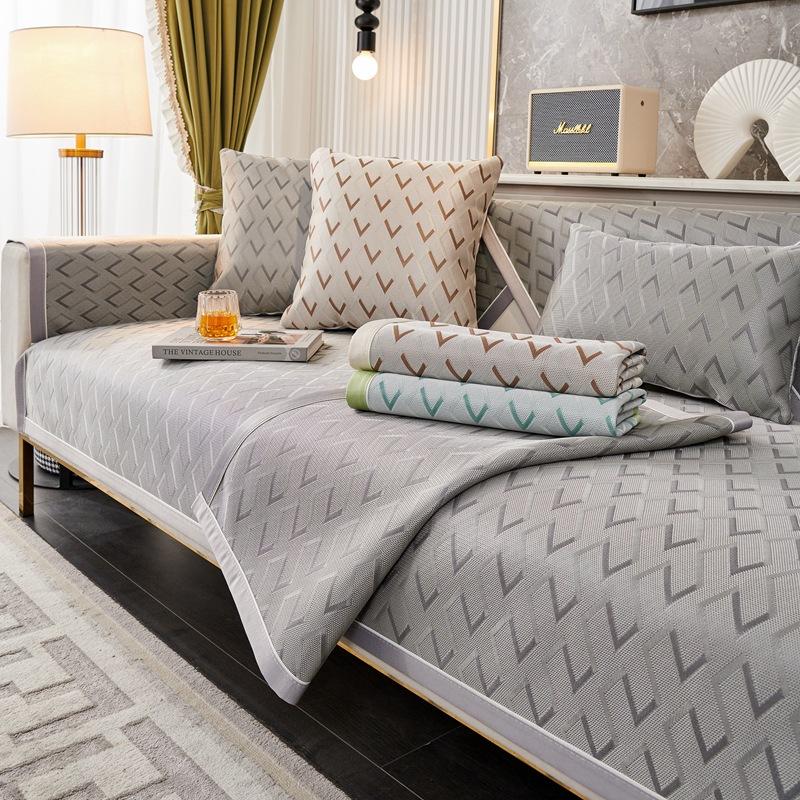 Подушка для дивана из ледяного шелка, летняя нескользящая ткань, летний спальный коврик, дышащая подушка, не царапающая подушка