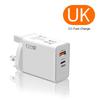 Сверхбыстрое двойное зарядное устройство 120 Вт с PD+USB 67 Вт, штекер EU/UK для универсальной быстрой зарядки