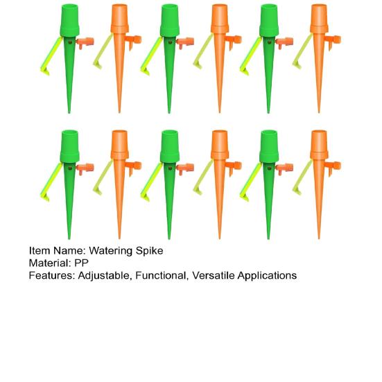 12 шт. Шипы для самополива растений, регулируемые шипы для медленного полива, система капельного орошения растений с переключателем клапана контроля капель для комнатных растений