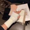 Унисекс теплые мягкие зимние спортивные перчатки для активного отдыха на открытом воздухе с полупальцами плюшевые перчатки без пальцев из флиса
