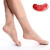 Langsha Women's Core-Spun Silk Nylon Socks - 5 Pairs: Short, Sheer, Black, and Transparent for Summer