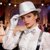 Костюм Звезды Танца для Взрослых Мужчин Шляпа Подтяжки Галстук-бабочка Перчатки Кольца 80-е 90-е Сценические Костюмы Костюм для Хэллоуина Косплей