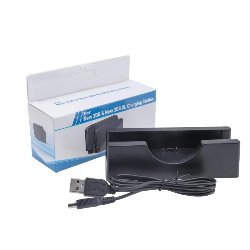 Зарядная станция-док-станция для игровой консоли Nintendo NEW 3DS 3DSLL/XL, USB-кабель, индикатор зарядки, подставки