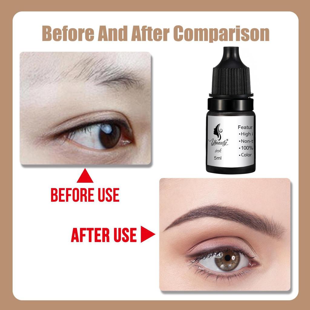5ML Eyebrow Tattoo Pigment for Beginners: Easy Color Mist for Eyebrow, Lip, and Eyeliner Practice.