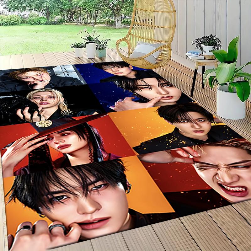 Kpop Stars Fashion Carpet Rug Soft Washable Anti Slip Home Living Room Sofa Mats Personalized Christmas Rug