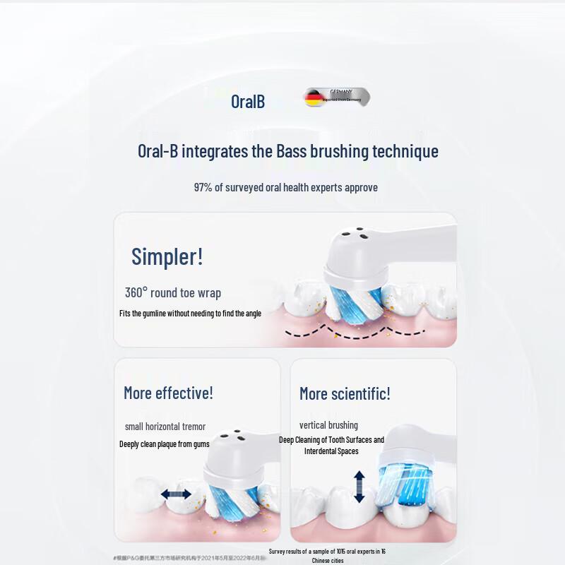 Oral-B Электрическая зубная щетка IO3, китайская вилка (адаптер в комплекте)