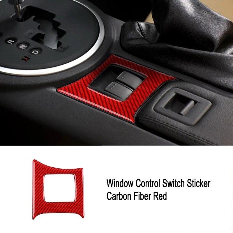 Car Armrest Box Switch Window Control Button Cover Trim Sticker Frame Auto Accessories For Mazda Mx-5 Miata Nc 2009-2015