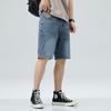 Denim Shorts Men's Summer Thin Casual Five-point Pants Loose Straight Stretch Men's Pants