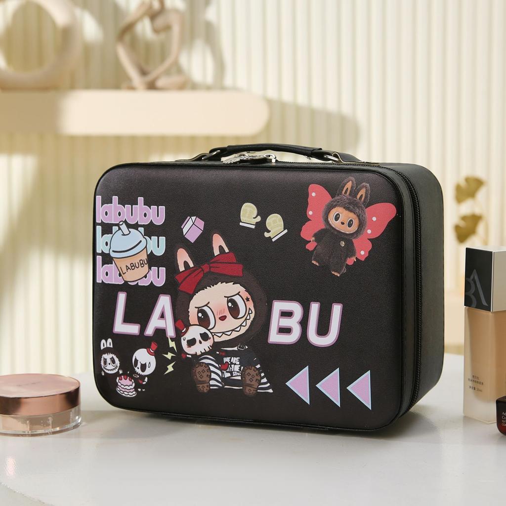 Children's Travel Makeup Bag, Cartoon Large-capacity Storage Box, Suitcase, Waterproof Makeup Case