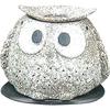 Tokoname Ware Tea Censer: Electric Tea Censer (with ceramic plate, 100V 40W power supply) Yamabo Kiln Stone Owl Design, Multi-purpose, Size: 13 x