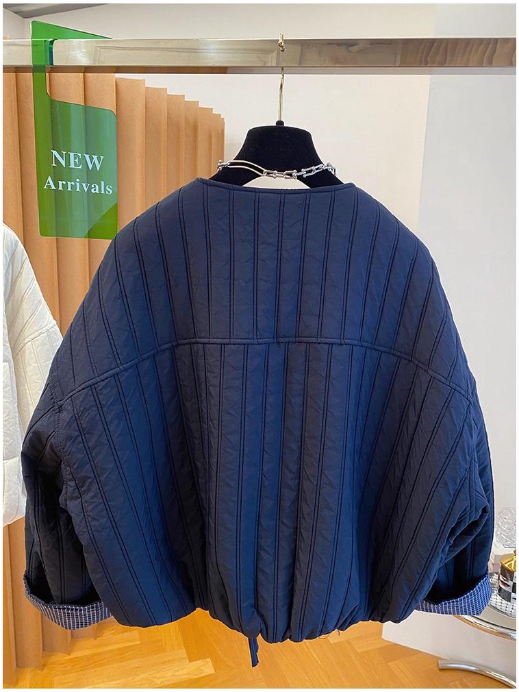 Женская стеганая хлопковая куртка свободного кроя, корейский шик, больших размеров, Весна/Осень 2025