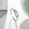 Нежное инкрустированное цирконием геометрическое обручальное кольцо для женщин посеребренное открытое кольцо для девушек романтическая свадьба помолвка вечеринка ювелирные изделия