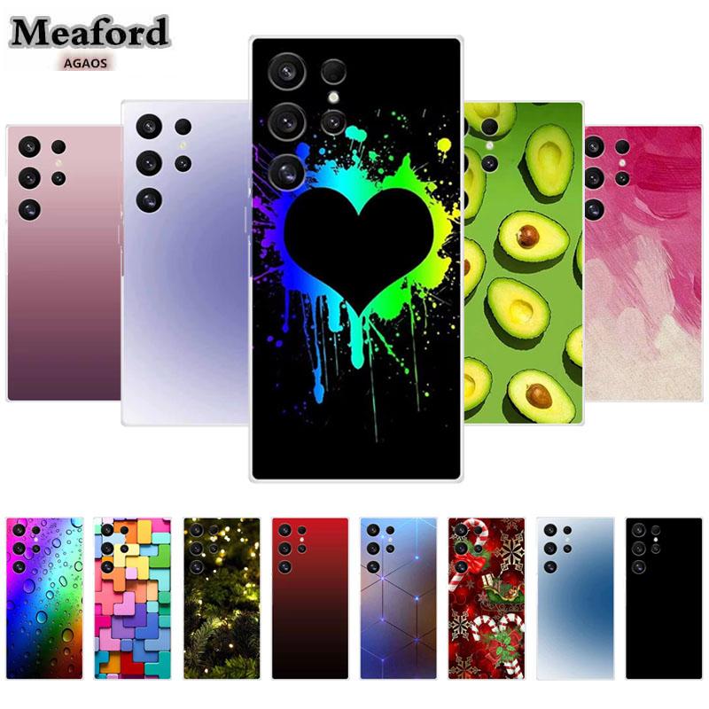 Чехол для Samsung Galaxy S24 S23 S22 Ultra S21 S24 FE S21 A55 A53 A52S A54 Ударопрочный Прозрачный Силиконовый Чехол для Телефона Coque