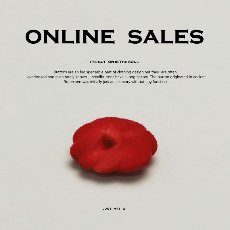 5 шт. флокированные розовые пуговицы для одежды, новые китайские стильные чеонгсамы, пальто, аксессуары, свитер, куртка, костюм, декоративные пуговицы