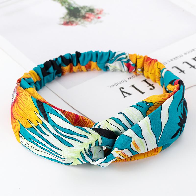 Модные женские туфли для девочек, летние богемные резинки для волос, повязки на голову с принтом, винтажные повязки на крестах, тюрбан, банданы, повязки для волос, аксессуары для волос