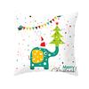 Peach Skin Christmas Print Pillow Case Cartoon Animal Home Sofa Cushion Cover Bedside Bedroom Pillow
