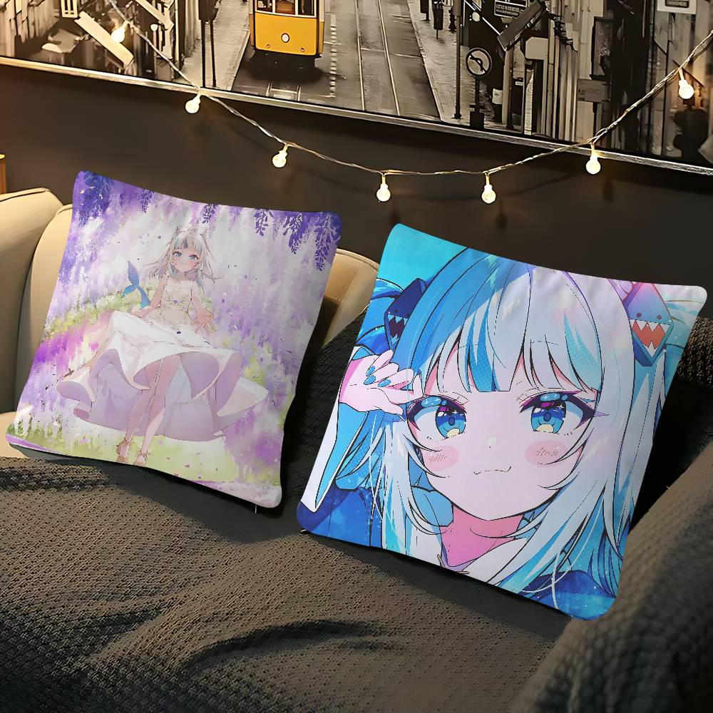 Musician G-Gawr G-Gura Pillowcase Toon Gift Cushion Cover Bedroom Home Sofa Chair Seat Decor Pillow Case