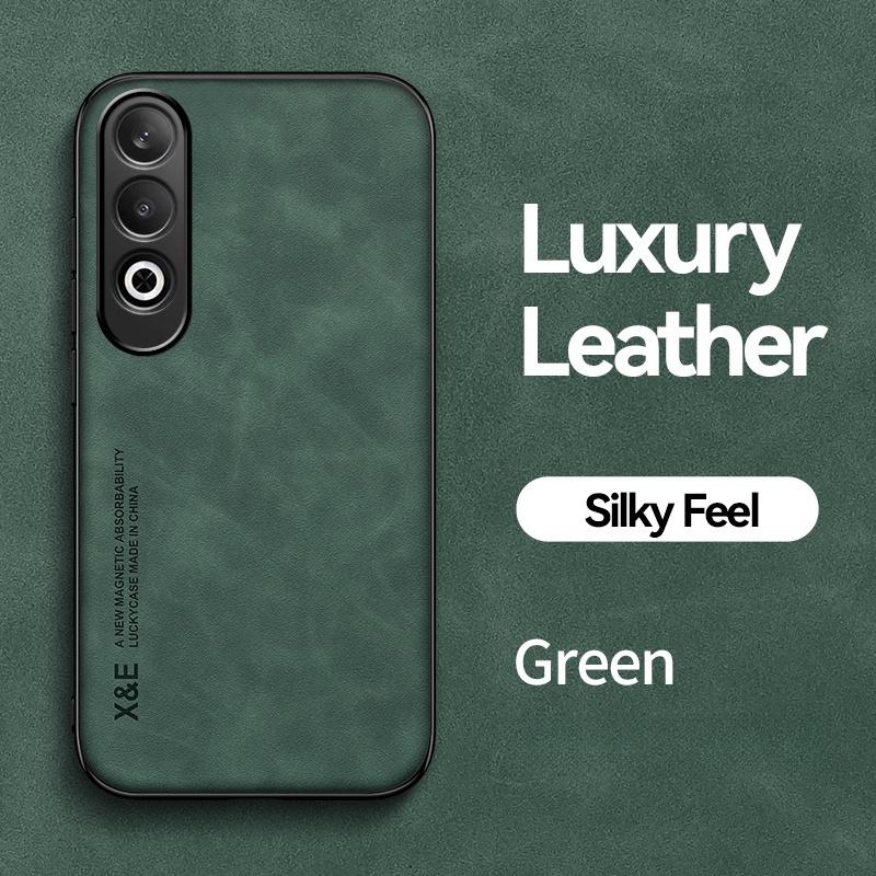 For OnePlus Nord CE4 5G Case With Metal Plate Phone Case for One Plus 1+ Nord CE 4 5G Luxury Magnetic Holder Leather Back Cover