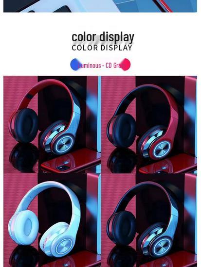 Luminous Bluetooth Head-mounted Heavy Bass Wireless Sports Gaming Headset