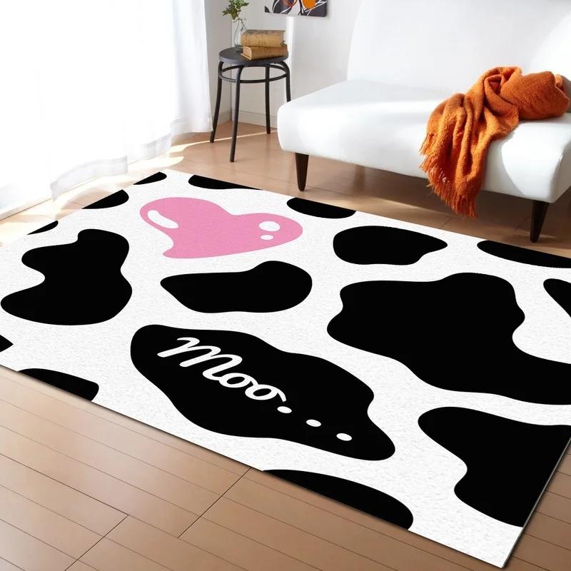 Milk Cow Carpet for Living Room Bedroom Doormat Decor Anime Floor Mat Non-slip Carpets Running Yoga Rug Game Office Chair Mats