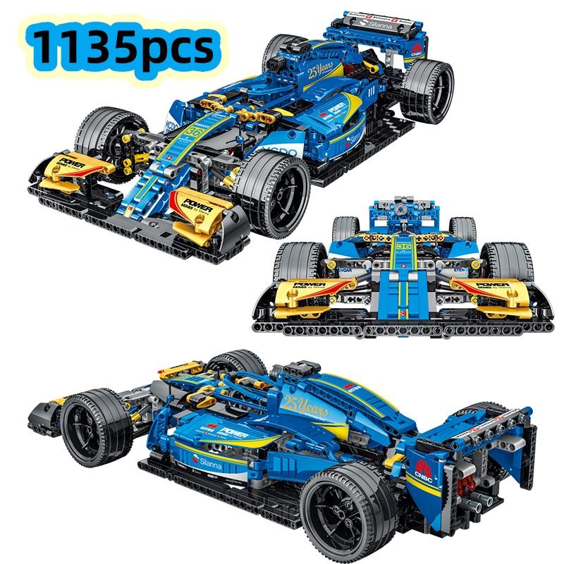 1135 деталей Технический гоночный автомобиль Строительные блоки MOC Набор моделей для детей и взрослых Крутая коллекционная игрушка Подарок