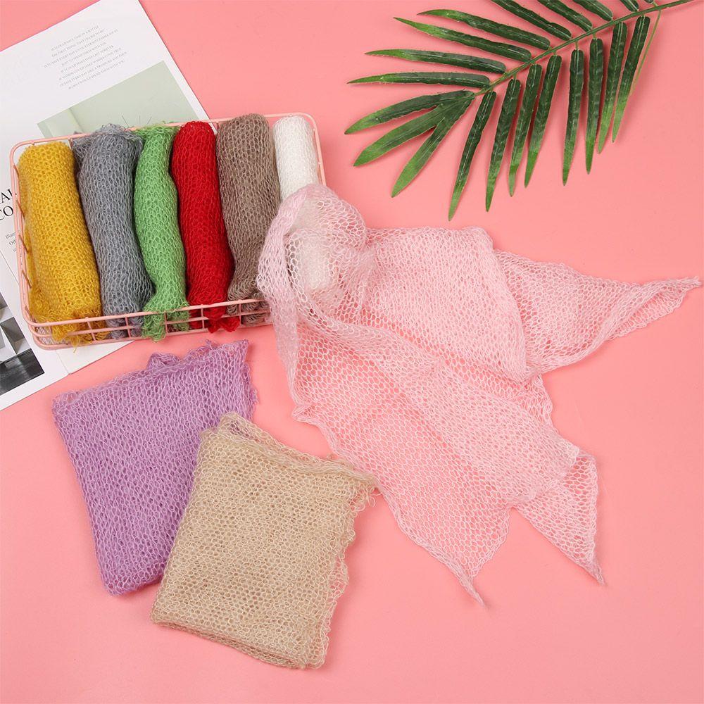 Elastic Studio Shoot Warm Winter Stretch Knit Wrap Blanket Baby Photography Props Newborn Wrap