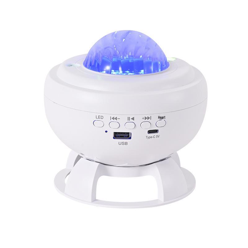 Aurora Starlight Moon Projector: Colorful Bluetooth Speaker & Atmosphere Lamp