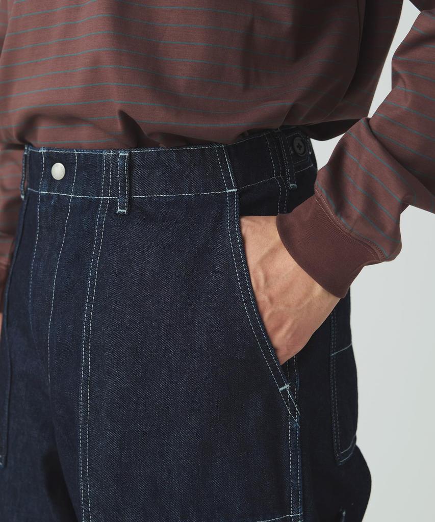 Snow Peak TAKIBI Denim Pants and Size L PA-25AU008, Men's Women's Indigo,