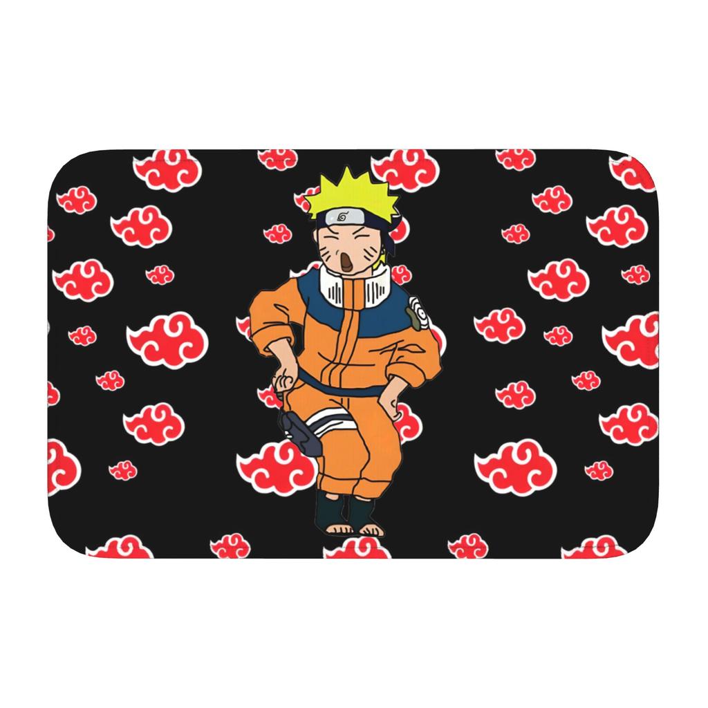 Custom Anime N-Narutoes Doormat Non-Slip Entrance Welcome Kitchen Bathroom Floor Door Mat Toilet Living Room Carpet Rug