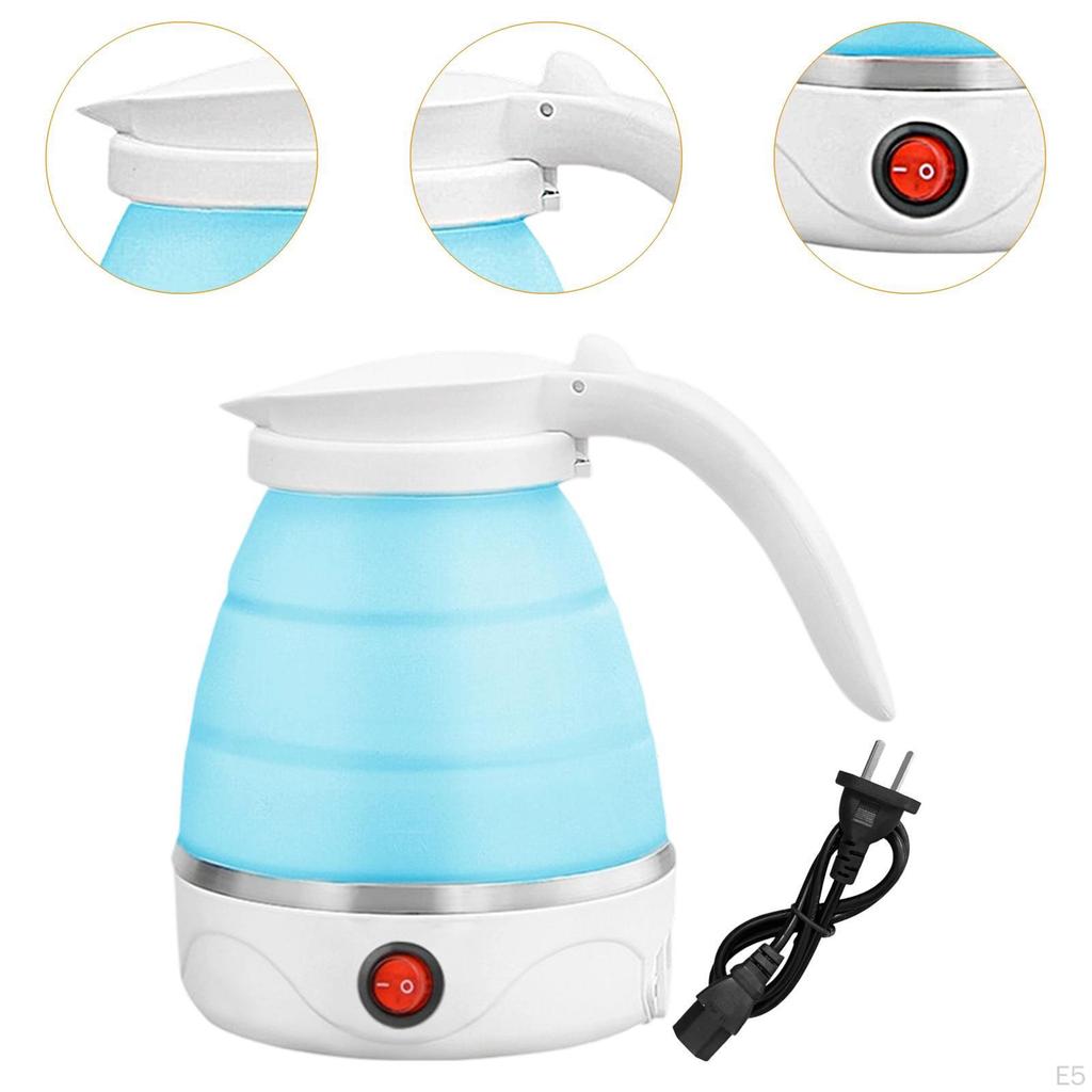 Folding Electric Kettle Foldable 1.2L Silicone Fast Boiling Small Portable Tea Pot