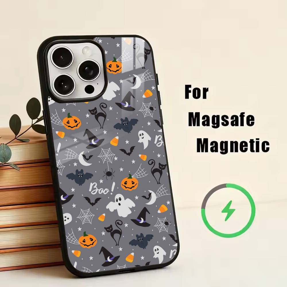 Halloween-HH Phone Case For iPhone17,16,15,14,13,12,11 Plus,Pro Magnetic with Magsafe Wireless Charging
